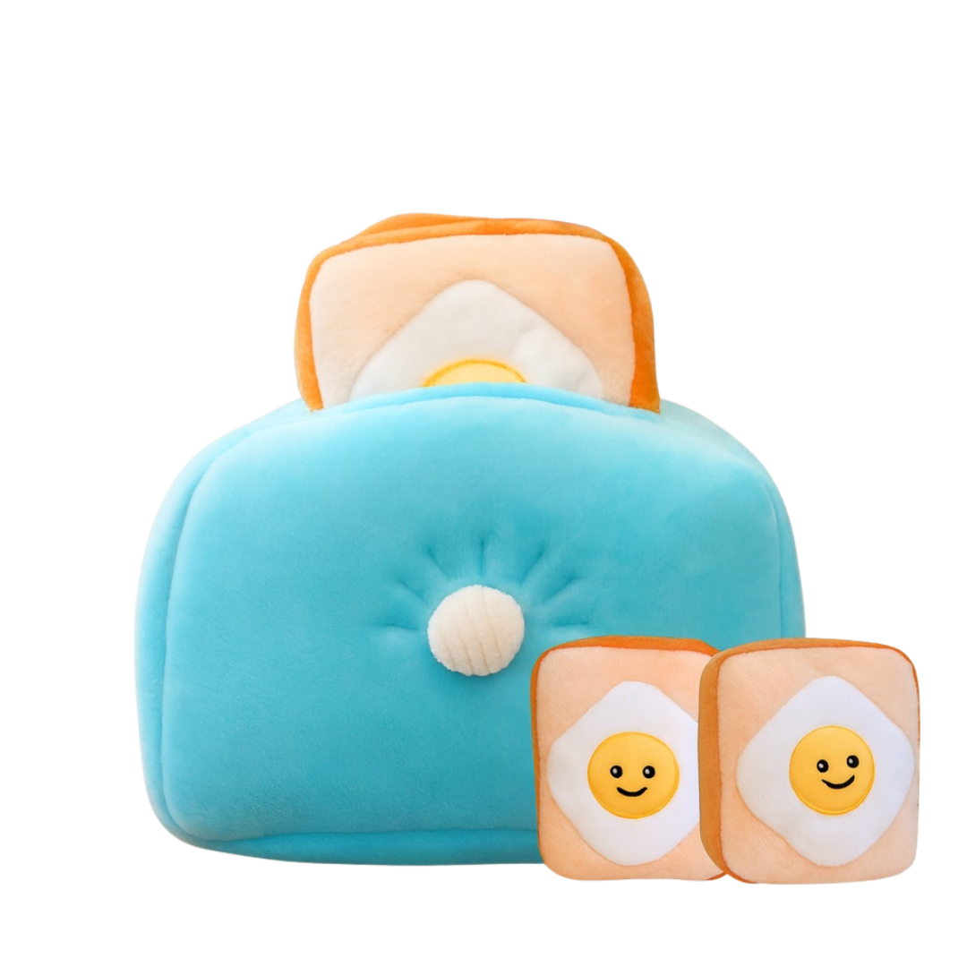 Toast & Treat 3-in-1 Interactive Set – Crinkle, Squeak & Hide-and-Seek Enrichment Dog Toys